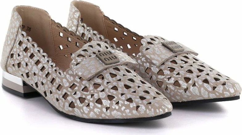 Këpucë lëkure për femra Vinceza 99205, taupe