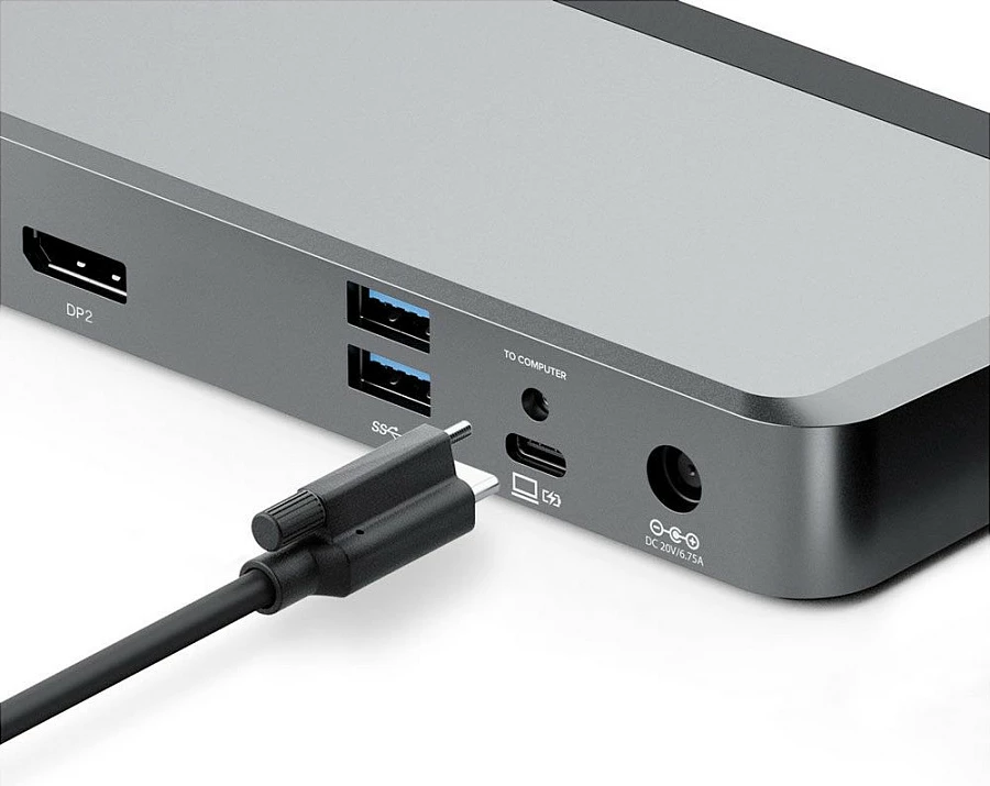 Docking station ALOGIC Prime, USB-C, Dual 4K, Power Delivery 65W, e zezë/hiri