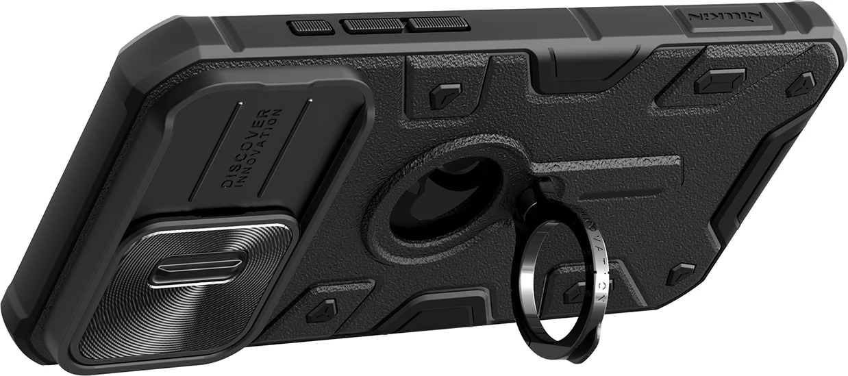 Mbështjellës Nillkin CamShield Armor për iPhone 15 Pro Max, i zi