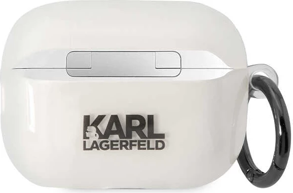 Mbështjellës Karl Lagerfeld KLAP2HNIKTCT për AirPods Pro 2, transparent, me unazë