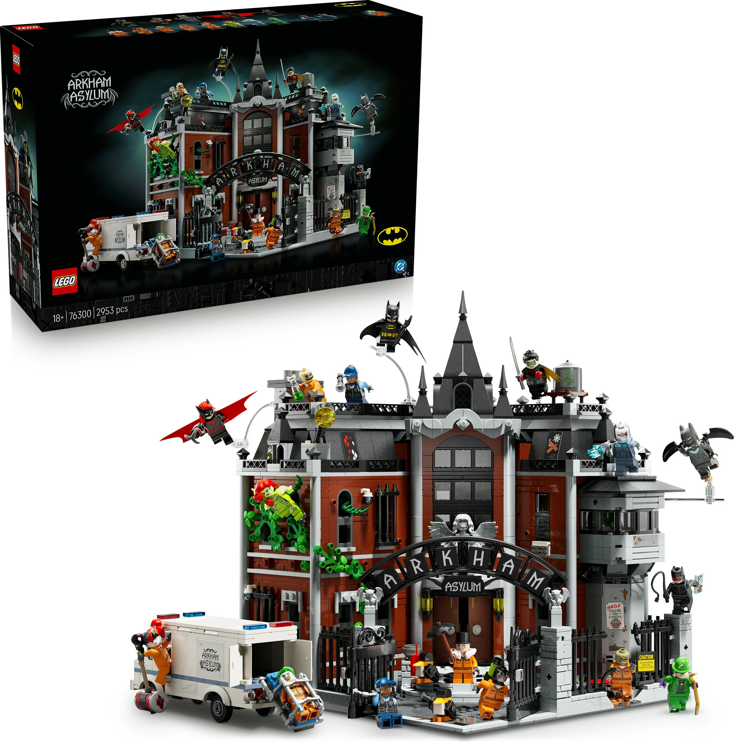 Set ndërtimi LEGO DC 76300 Batman Arkham Asylum, 2953 copë, shumëngjyrësh