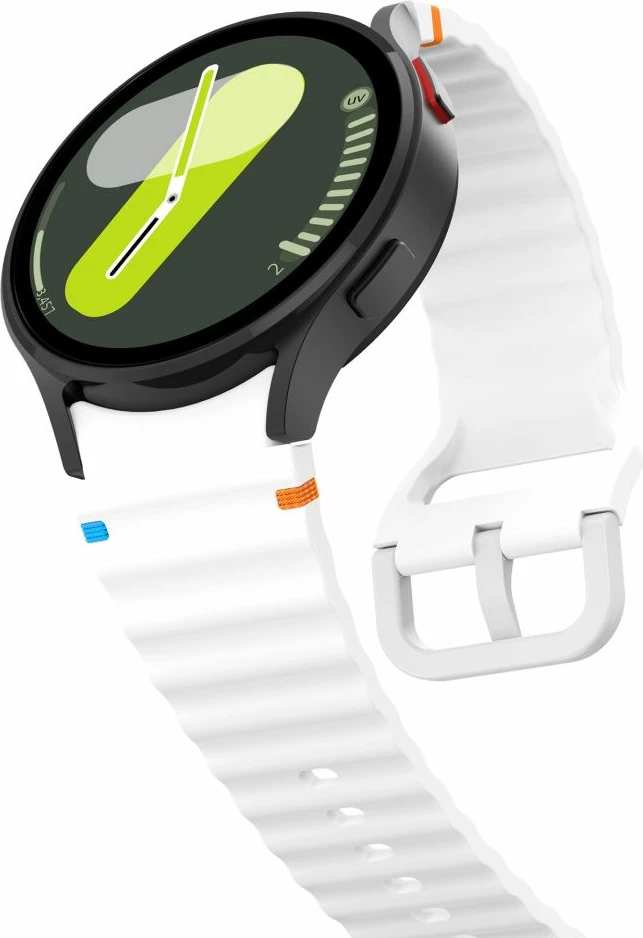 Rrip silikoni për smartwatch Tech-Protect për Samsung Galaxy Watch 4/5/5 Pro/6/7/FE, Bardhë