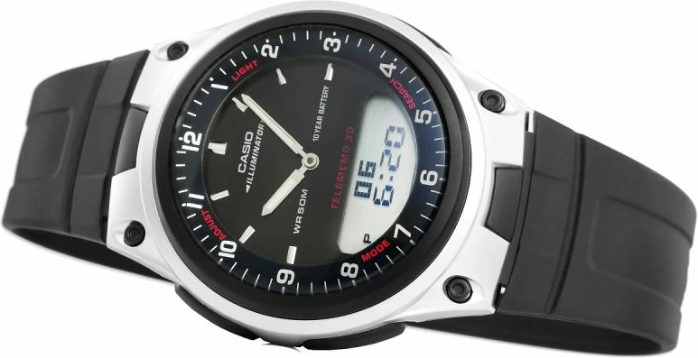 Orë dore për meshkuj Casio, e zezë