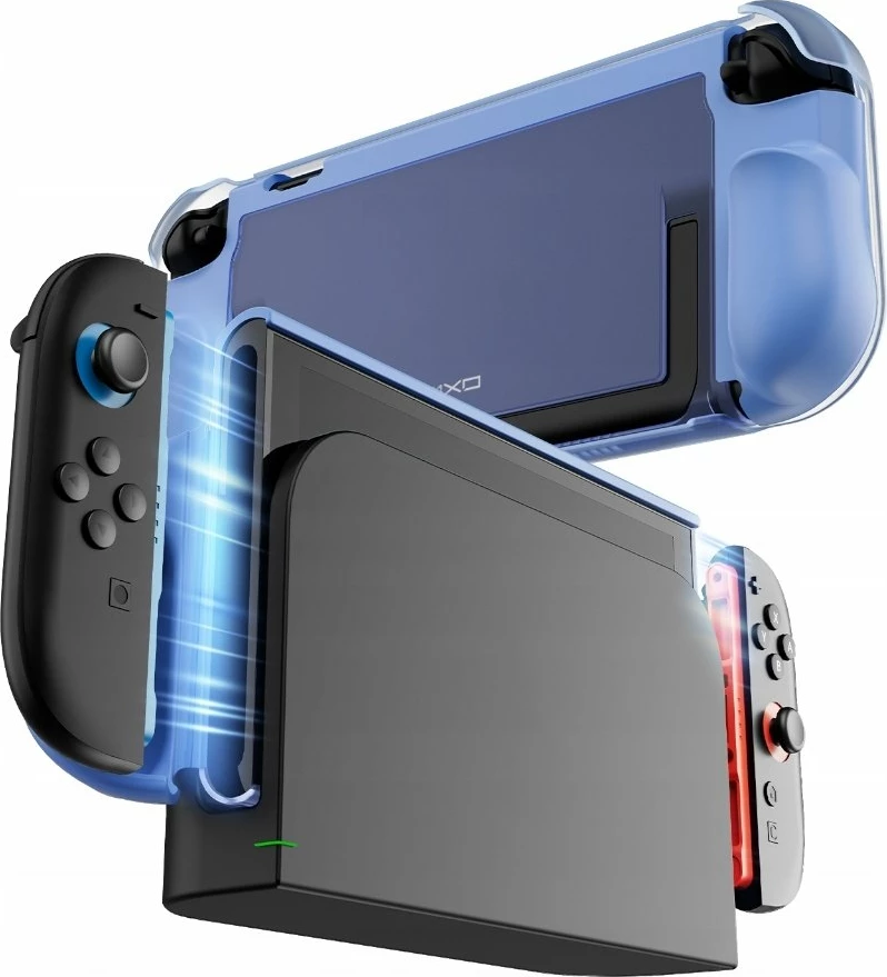 Mbështjellës konzole Yaxo Buzzard për Nintendo Switch 2, mbrojtje ushtarake, me mbajtëse të palosshme, Hydro Blue