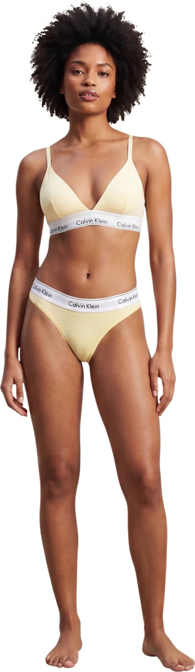 Të brendshme braziliane Calvin Klein Underwear LV00QF8522 për femra, krem [Madhësia: L]