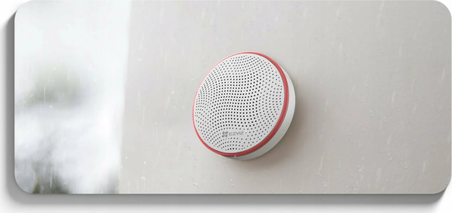 Sirenë e jashtme Ezviz T9C, 90–105 dB, IP54, ZigBee 3.0, CR123A x4/DC12V, bardhë/kuqe