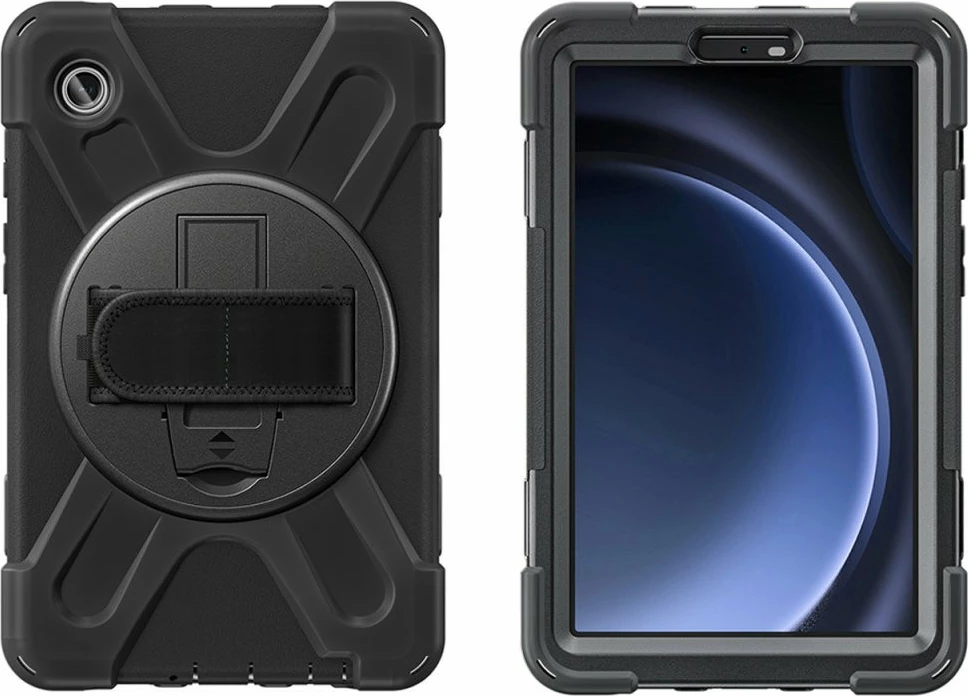 Mbështjellës 4smarts për Samsung Galaxy Tab A9, 8.7 inç, i zi, me dorezë dhe qëndrim