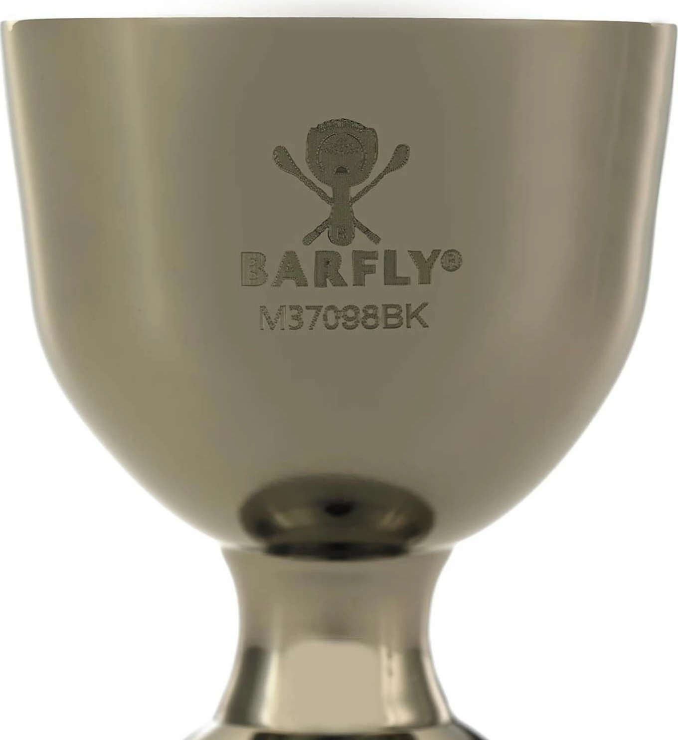 Matës koktejes (bell jigger) me buzë të drejtë, BarFly, 25/50 ml, inoks 18/8, i zi