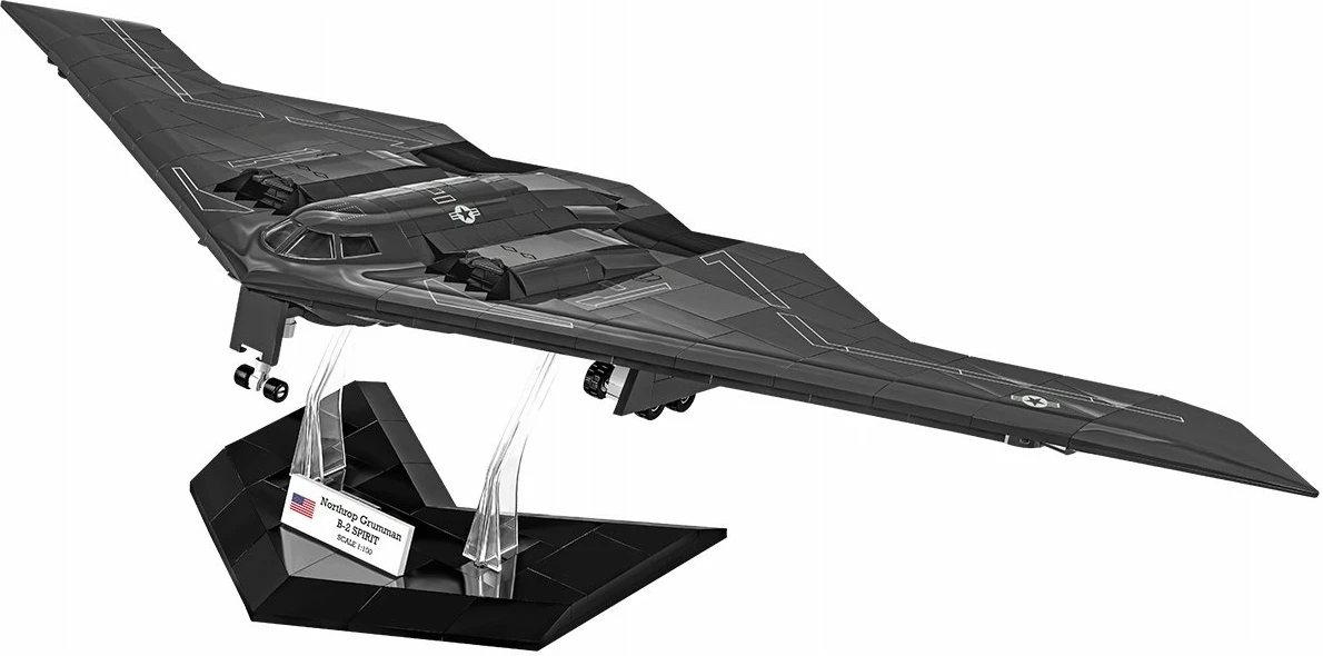 Set konstruktimi Cobi Northrop Grumman B-2 Spirit 1109 copë, shkallë 1:100, i zi