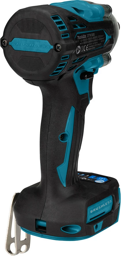 Shlagschrauber Makita DTW300ZJ, brushless, 18V, 1/2", me kuti bartëse, zi/kaltër/gri