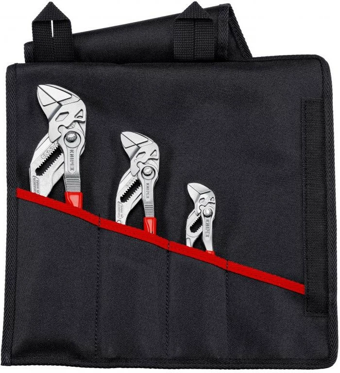 Set klësta Knipex 00 19 55 S6, 3 copë, me mbështjellës, e kuqe