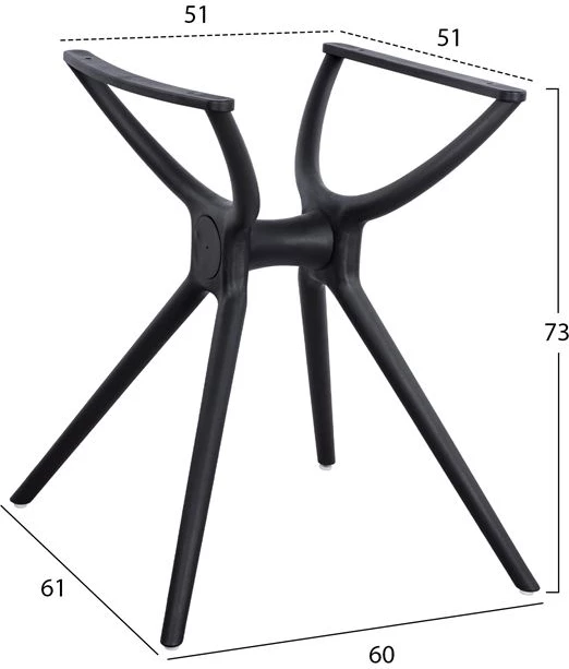 Bazë polipropileni e zezë FH462.01 për sipërfaqe 80x80