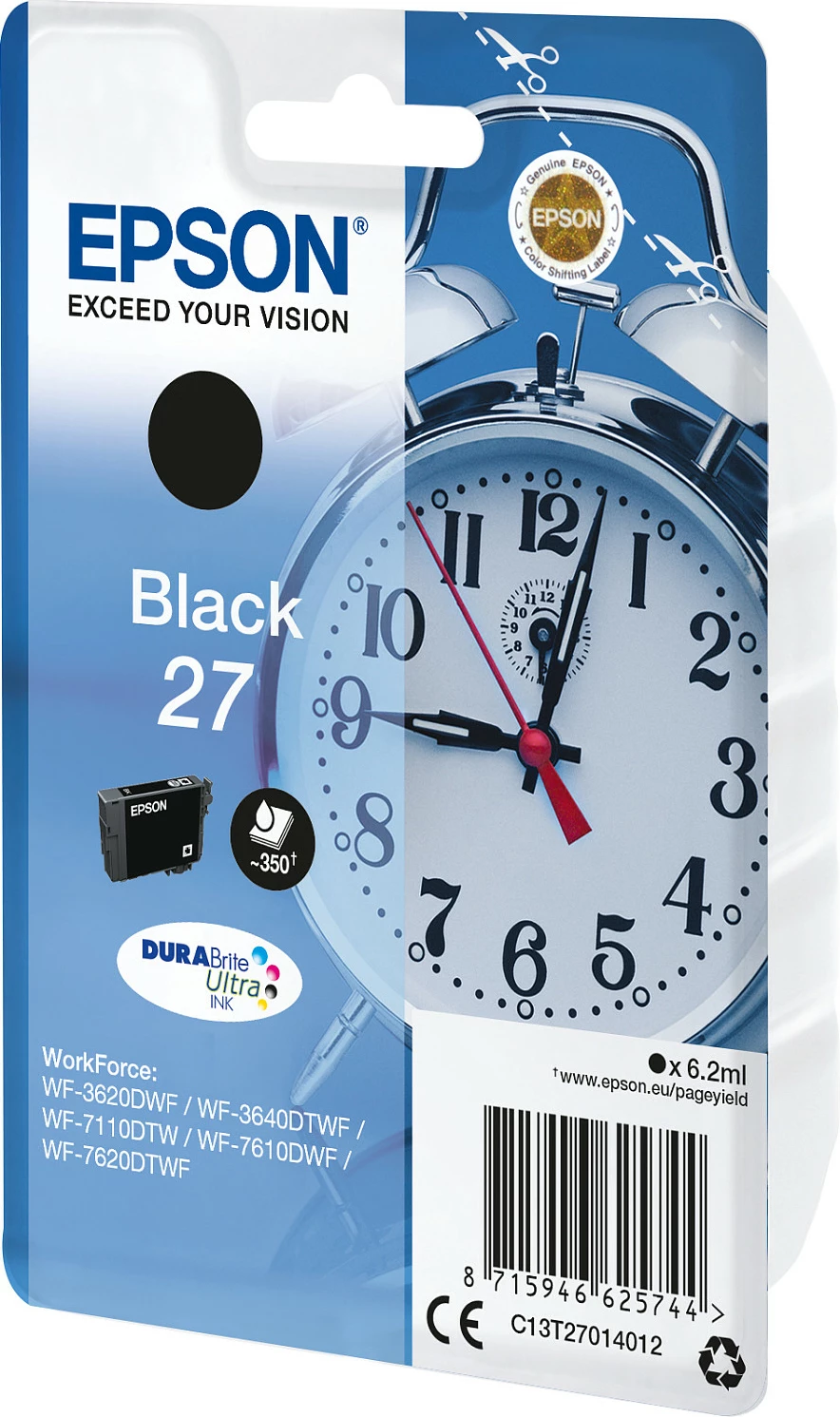 Toner Epson DURABrite Ultra 27, Black, 6.2ml, Standard Yield