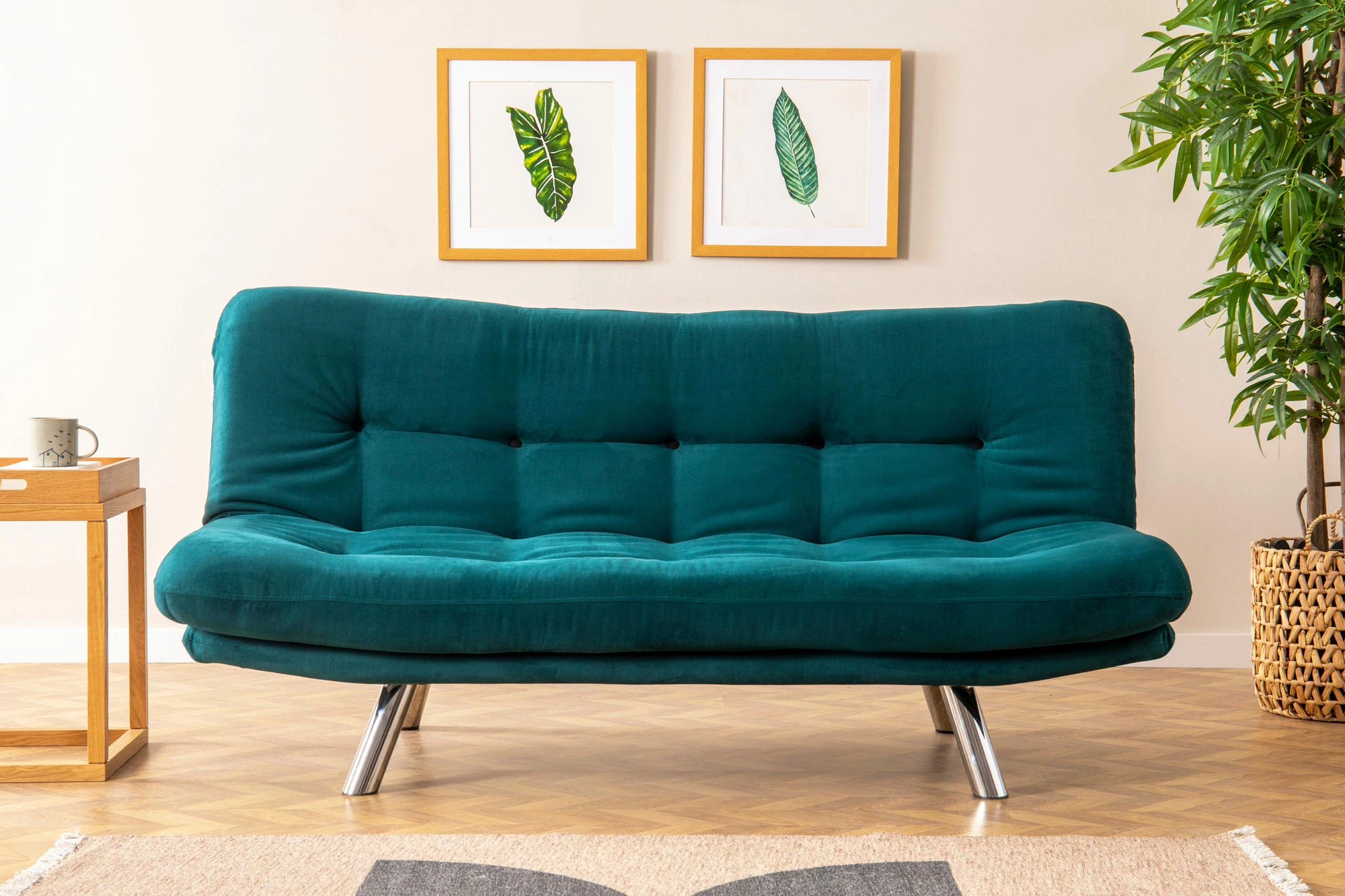 Krevat-sofë 3 vende, Atelier del Sofa, Misa Small, ngjyrë jeshile petrol