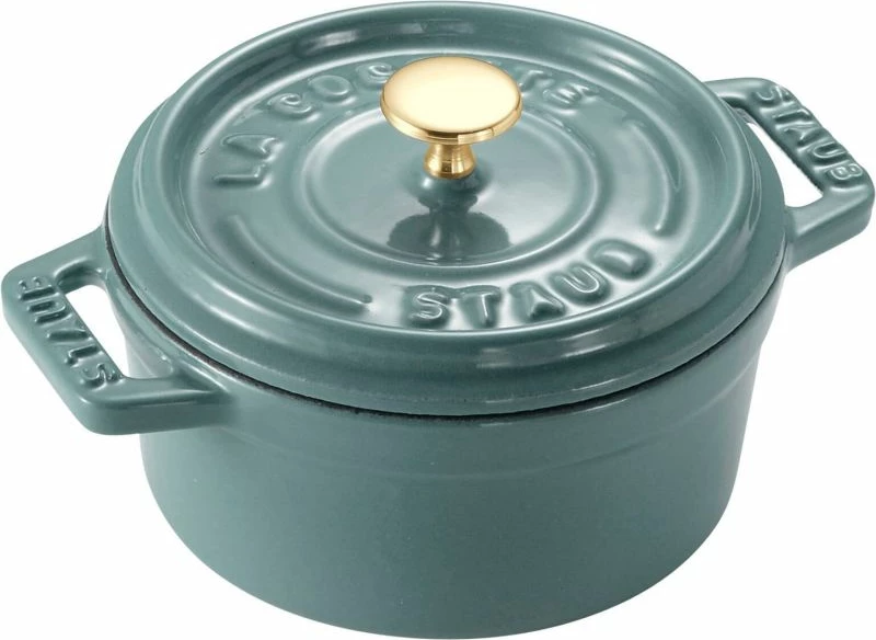 Tenxhere e vogël gize STAUB Mini Cocotte 250 ml, eucalyptus