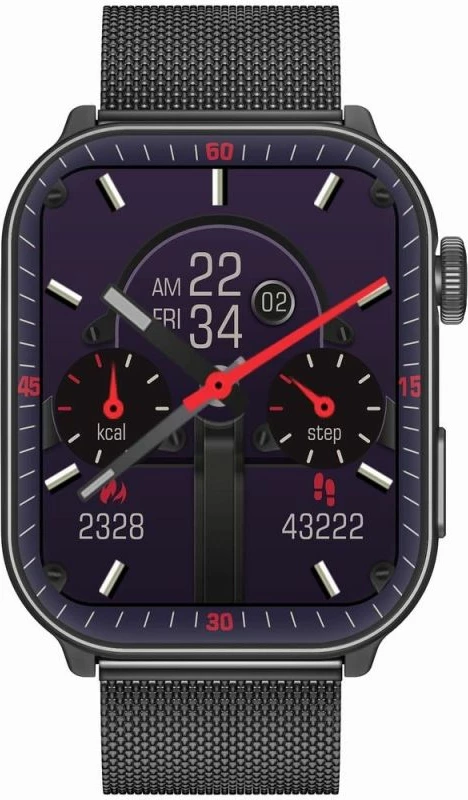 Smartwatch për meshkuj Gravity, e zezë