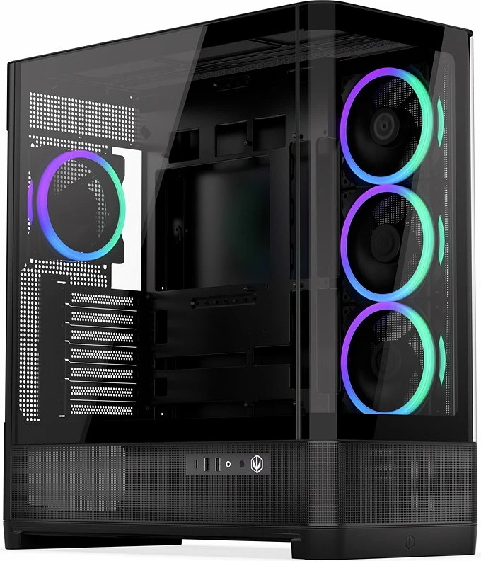 Kasë Endorfy Aquarius 8000 Corona EY2A021, midi tower, e-ATX/ATX, me xham panoramik, USB-C, e zezë