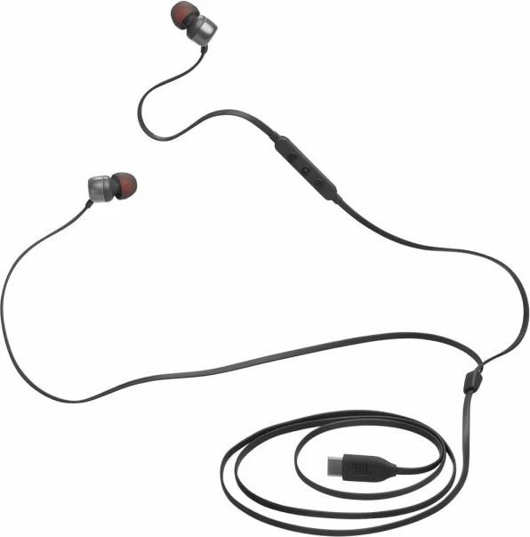 Kufje JBL Tune 310C JBLT310CBLK, USB-C me kabllo, in-ear, me mikrofon e kontroll 3-butonësh, Hi-Res/Pure Bass, të zeza