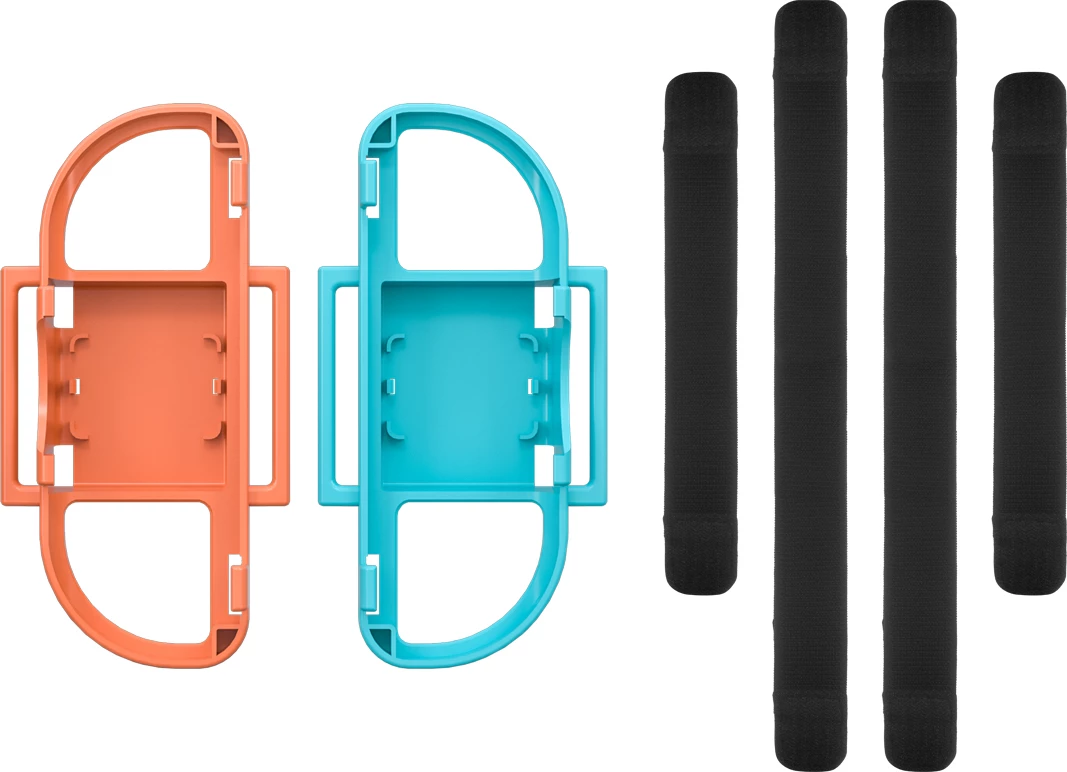 Set aksesorësh lojërash sportive për Nintendo Switch 2, Hurtel, Family Accessory Pack 2 15-in-1, me çantë udhëtimi, portokalli dhe kaltër, set 15 copë