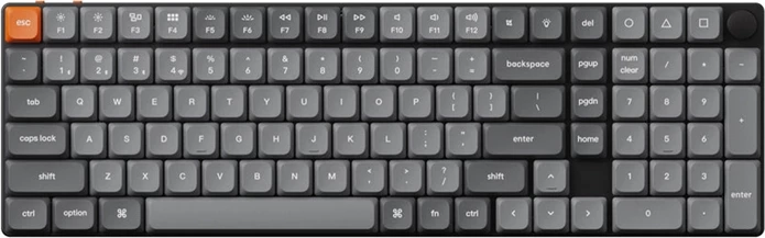 Tastierë mekanike wireless Keychron K17 Max RGB, Brown Switch, profil i ulët, e zezë