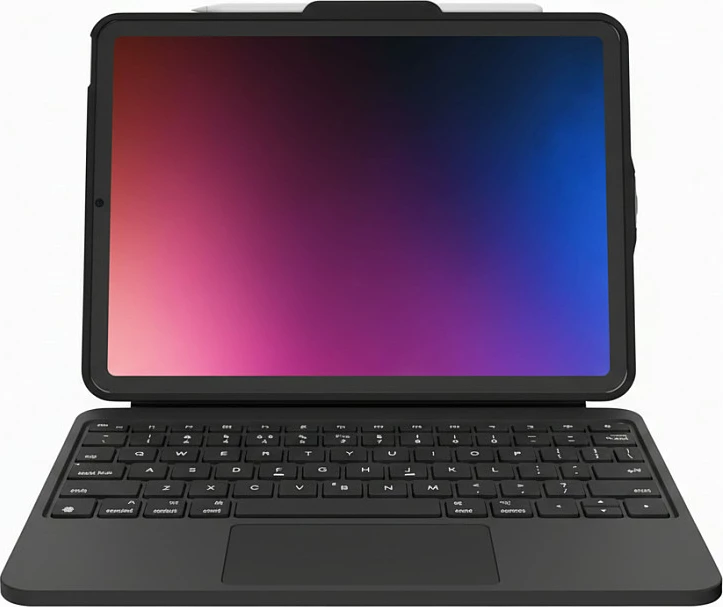 Tastierë DEQSTER Prime PKU2 për iPad 10th Gen + iPad me A16, DE-QWERTZ, me touchpad, e zezë