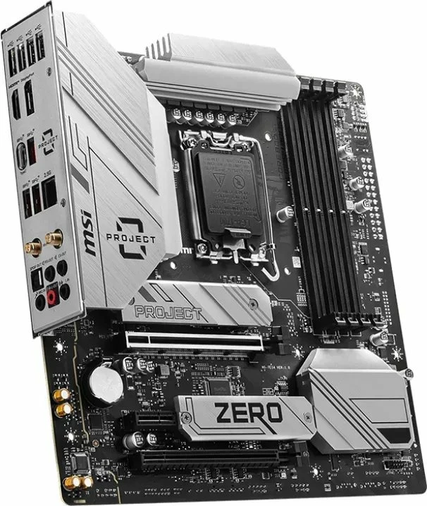 Pllakë amë MSI B760M PROJECT ZERO, Micro ATX, 4x DDR5, Wi‑Fi 6E, Bluetooth