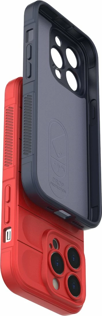 Mbështjellës Hurtel Magic Shield Case për iPhone 14 Pro, elastik, i blinduar, kuq