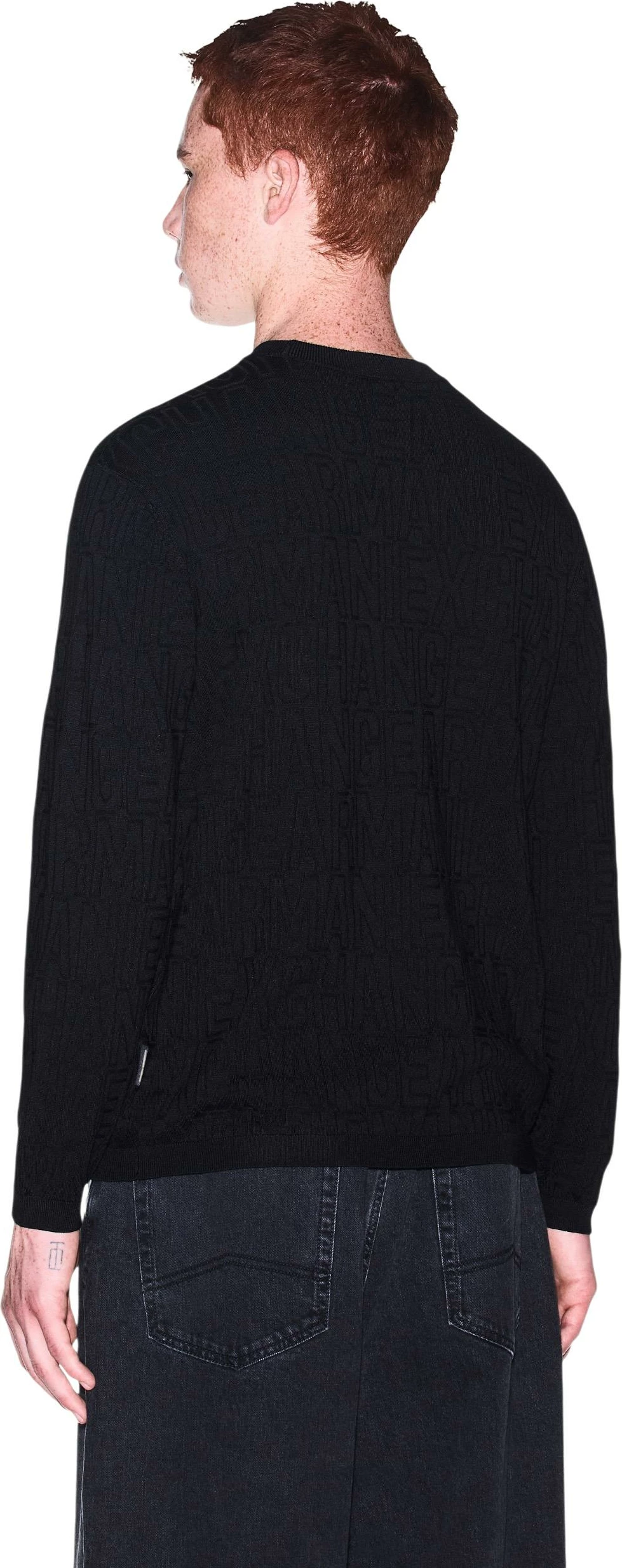 Xhemper për meshkuj Armani Exchange XM002986 AF10454, i zi [Madhësia: XL]