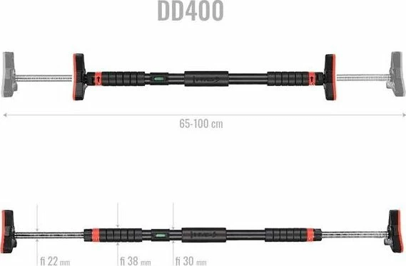 Shufër tërheqjes për kornizë dere HMS DD400, 65-100 cm, 200 kg, e zezë