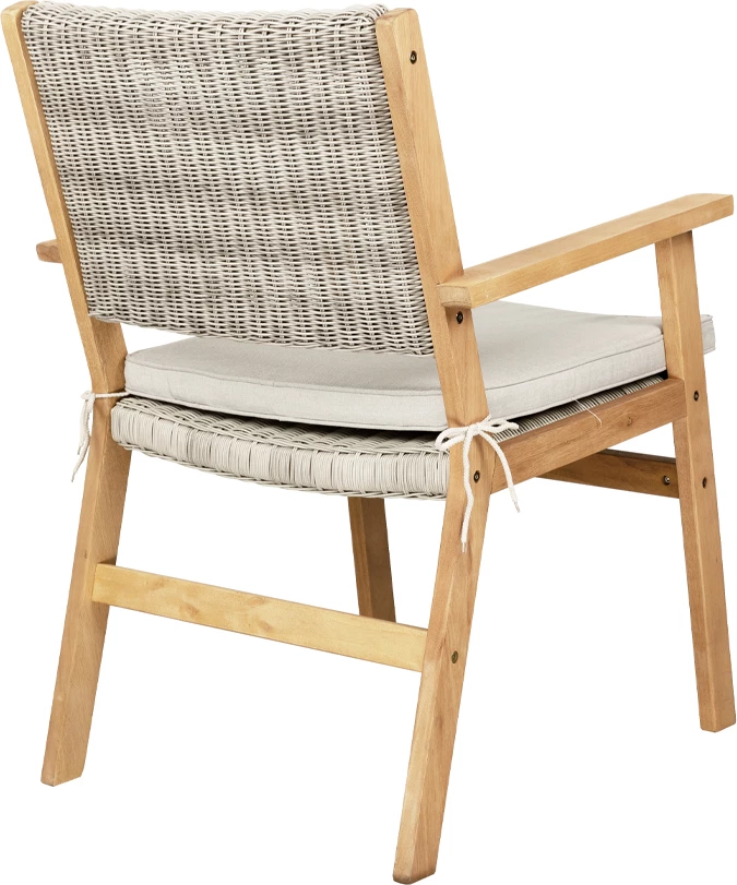 Karrige Capri, ngjyrë e bardhë-gri, 64.2x60x88.5 cm