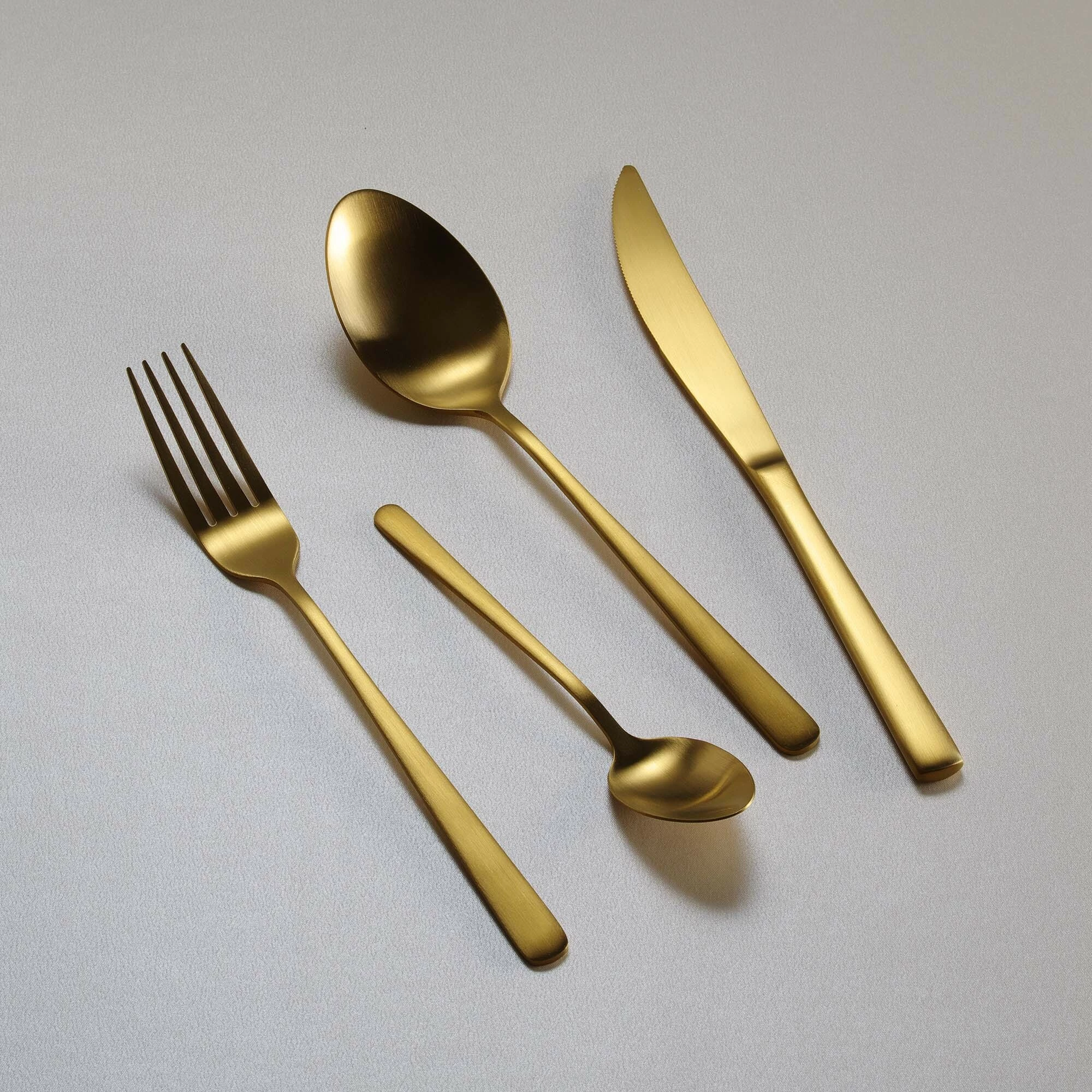 Lugë kafeje OVE Fjord Gold 114 mm, ari, set 12 copë