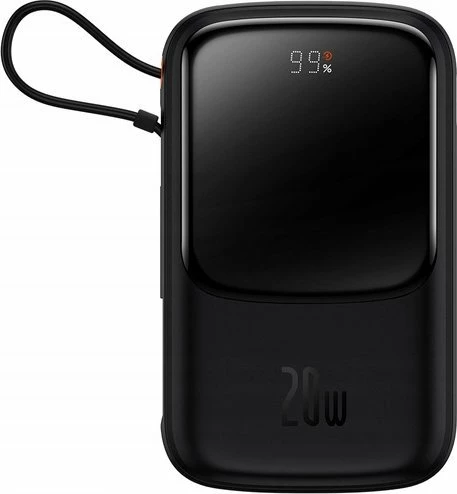 Powerbank Baseus Qpow Pro Overseas Edition 10000mAh 20W me kabllo Lightning, me ekran, e zezë 8