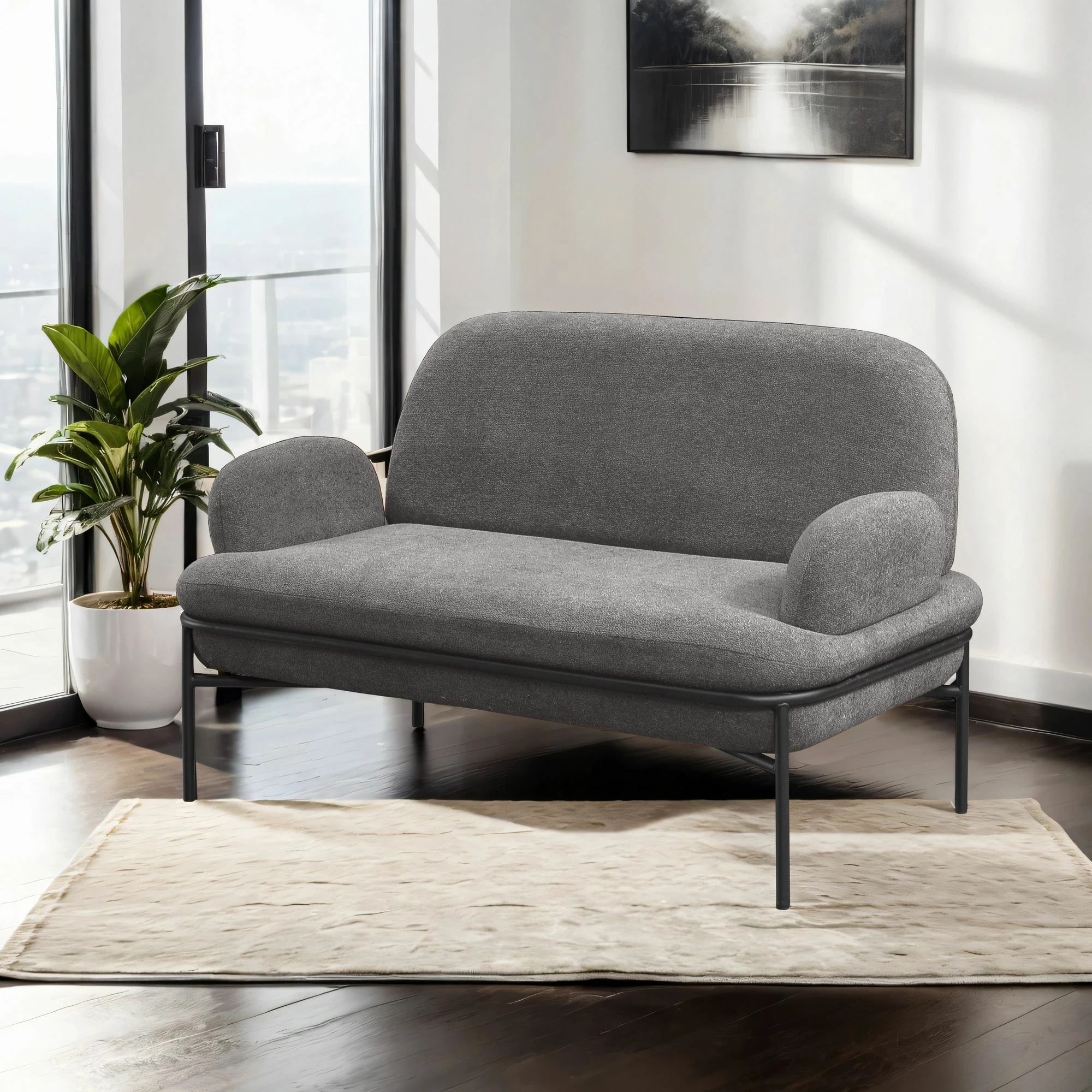 Divan dy-vendësh Atelier del Sofa, ngjyrë gri, Aster