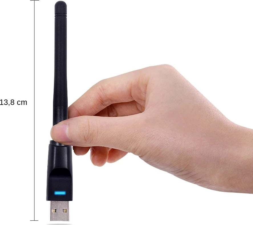 Antenë USB WiFi me Kënd të Rregullueshëm 300Mbps (Marrës Rrjeti), me lidhje të qëndrueshme pa tela, për përdorim të përditshëm, ngjyrë e zezë