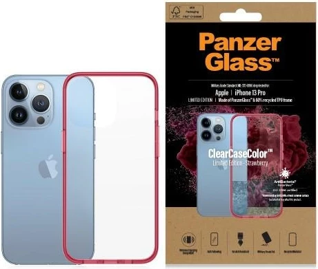 Mbështjellës PanzerGlass ClearCase për iPhone 13 Pro, transparent rozë