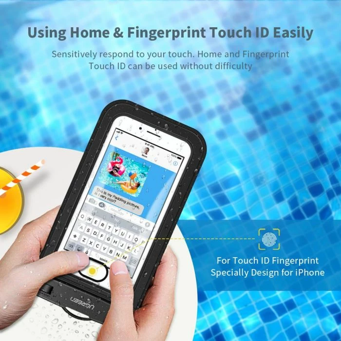 Mbështjellës i papërshkueshëm nga uji për celular UGREEN 50919 deri 6.5\", i zi, Polybag