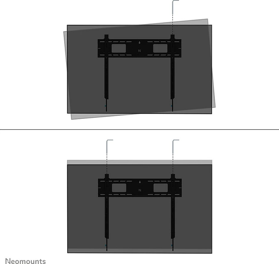 Mbajtëse muri për TV Neomounts LEVEL-750 WL35-750BL18, 55-98", VESA 800x600, 125 kg, e zezë