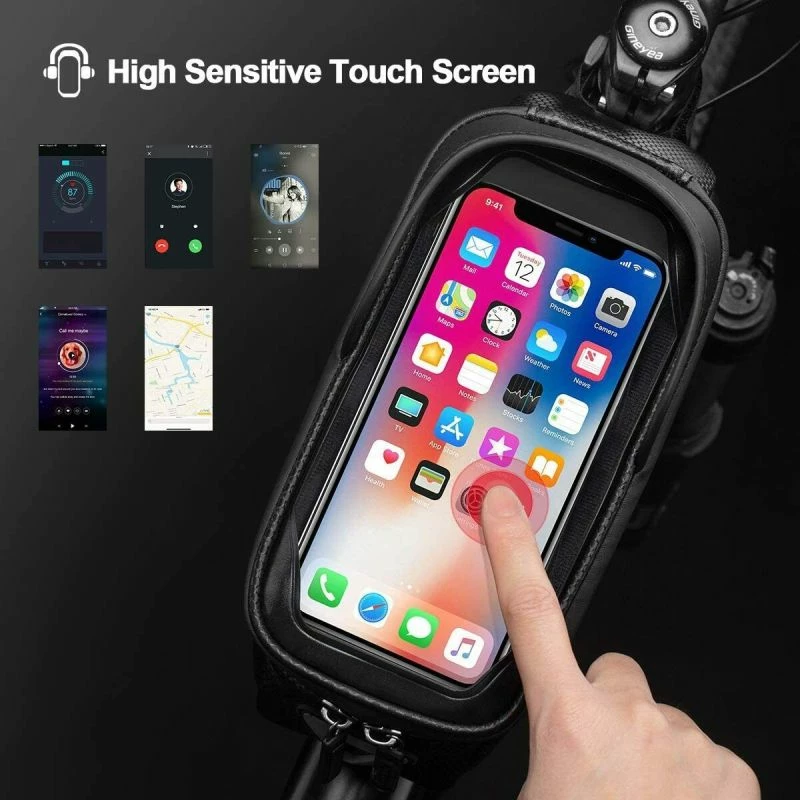 Çantë telefoni për biçikletë Rockbros, e zezë