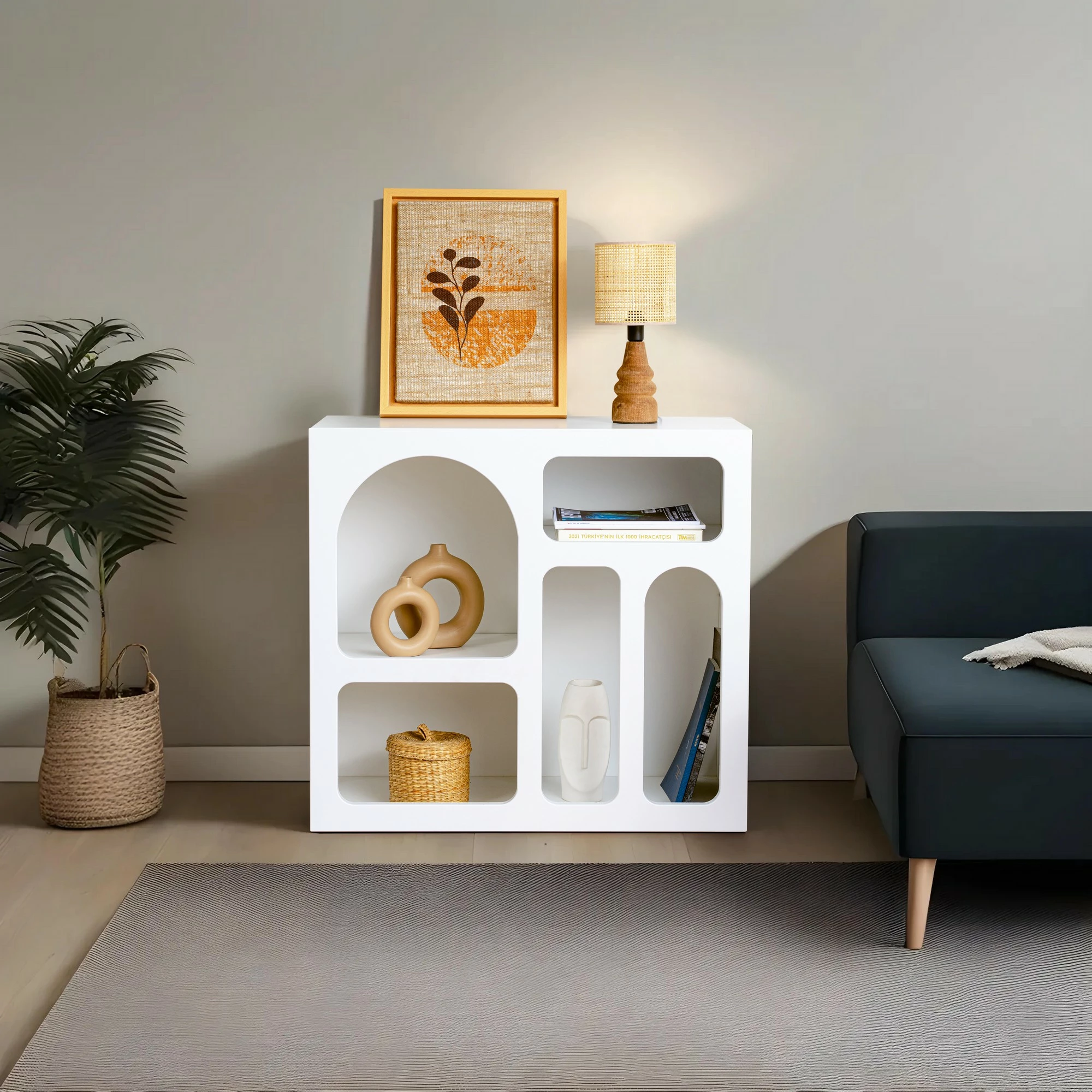 Konsol Skye Decor, Lessa, e bardhë