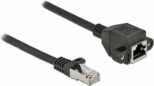 Kabllo zgjatje rrjeti DeLOCK Cat6a RJ45 3 m, S/FTP, e zezë