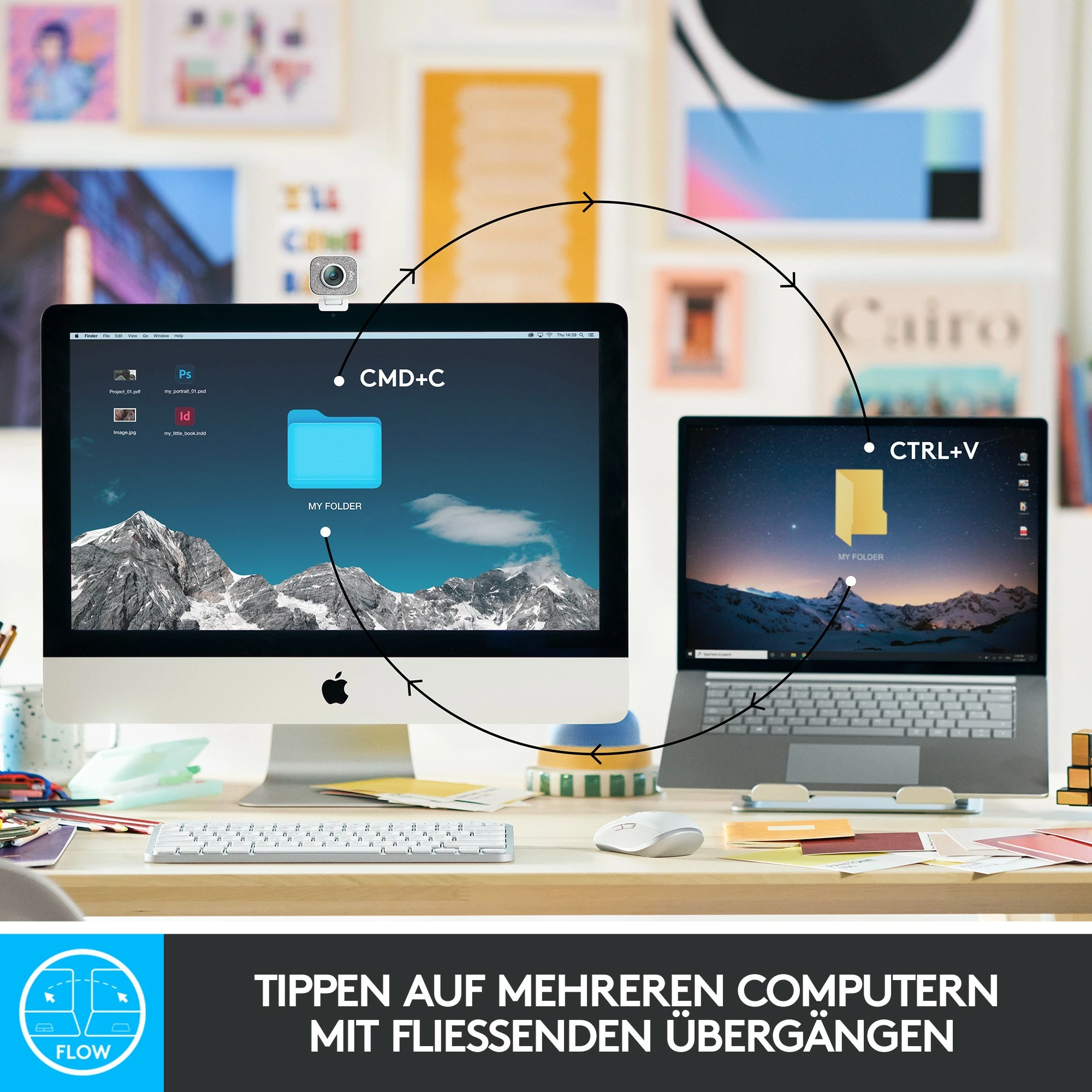 Tastierë wireless Logitech MX Keys Mini, QWERTZ, LED, gri
