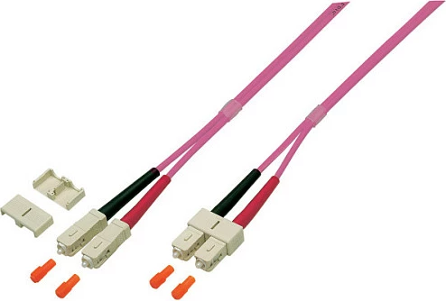 Kabllo patch fiber optike EFB Elektronik SC-SC OM4 50/125, duplex, 0.5 m, LSZH, vjollcë