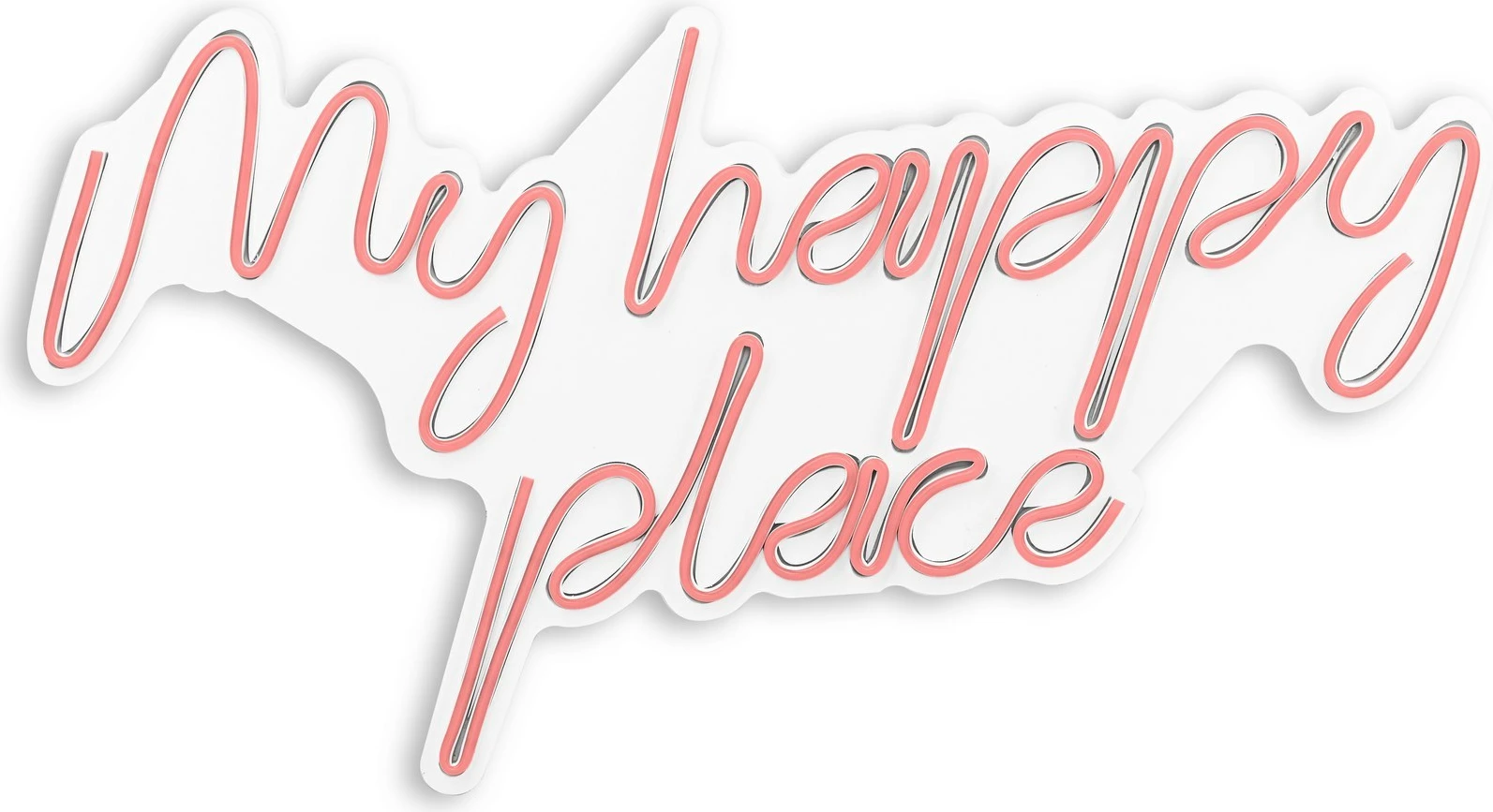 Dritë dekorative LED në mur, 'My happy place', plastikë, ngjyrë rozë
