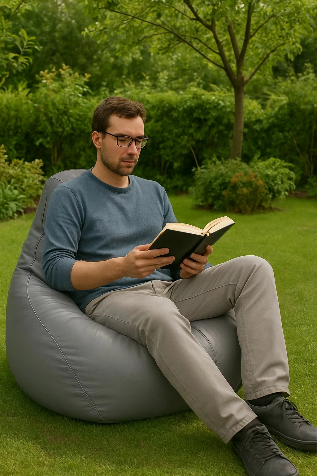 Armut prej lëkure artificiale, ngjyrë gri, Atelier del Sofa