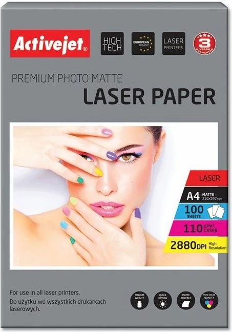 Letër fotografike mat Activejet AP4-110M100L A4, 100 copë