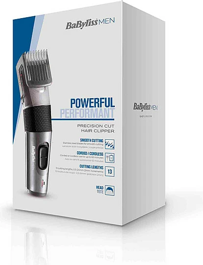 Makinë rroje BaByliss E786E 12 nivele 0.5-24 mm wireless, gri/zezë