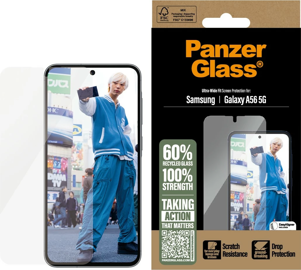 Mbrojtës ekrani PanzerGlass për Samsung Galaxy A56 5G Ultra, transparent