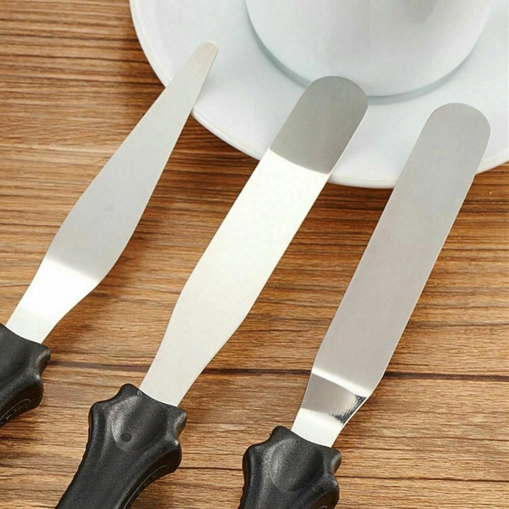 Spatulë dekorimi, Brunbeste BB-1693, inoks 22–23.5 cm, e zezë, set 3 copë