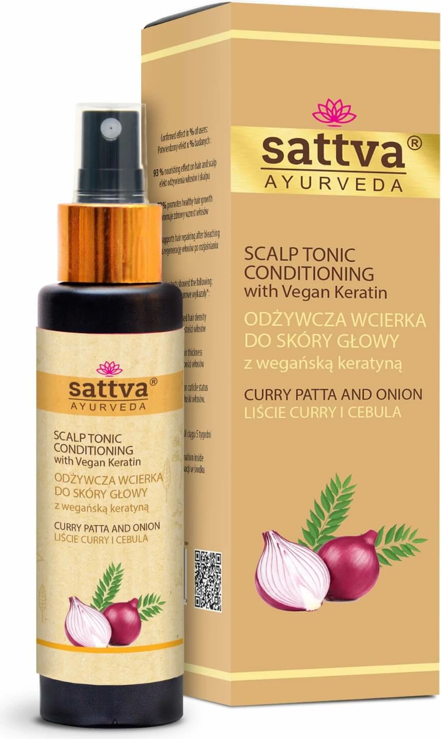 Tonic për skalp dhe flokë për femra Sattva Curry Patta & Onion Hair Tonic 100ml