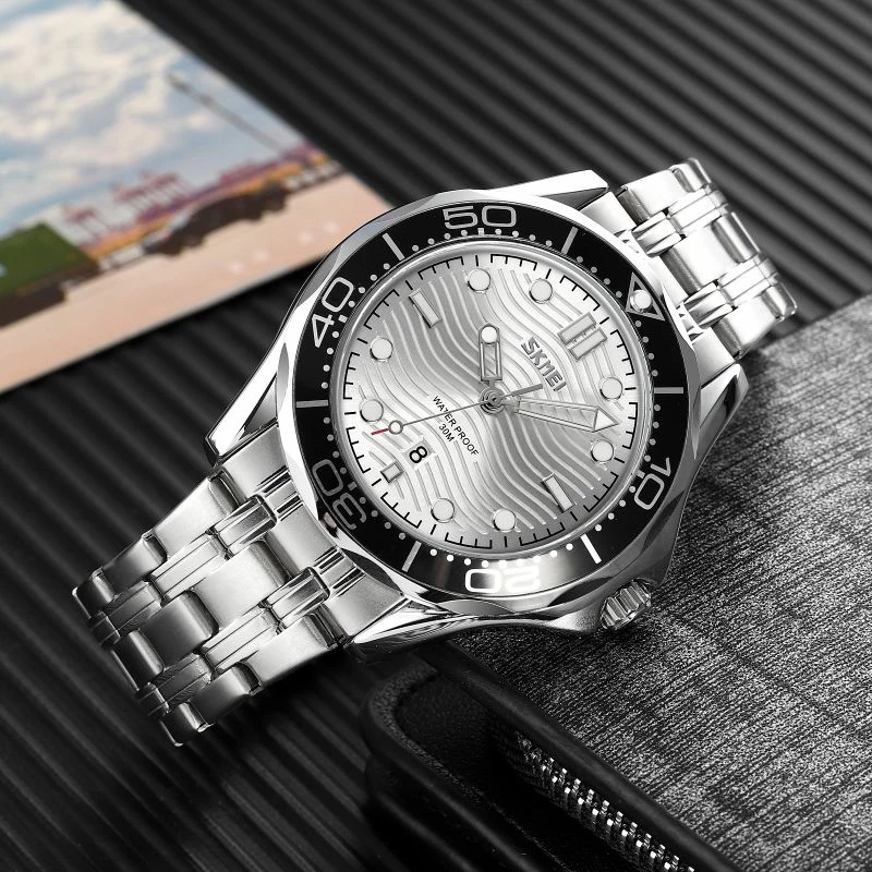 Orë dore për meshkuj Skmei, argjendi